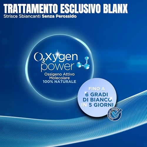 BlanX, 10 Strisce Sbiancanti Denti OX3, Ideali per lo Sbiancamento dei Denti, Denti Straordinariamente Bianchi in Soli 5 Giorni, Con Ossigeno Attivo Sbiancante Molecolare O3X - 2