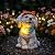 inhildas Solar Garden Poodle Statue, Detachable Ground Stake, White Resin Puppy with LED Butterfly and Blue Scarf, Waterproof Yard Decor for Patio, Lawn, Porch, Pathway, and Gift Giving