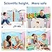 POTBY Star Pattern Foldable Baby Playpen 14 Panel Activity Center Safety Playard, One-Click Folding, Double Layer Clasp and Anti-Slip Base Kid's Fence Indoor Outdoor for Children 10 Months~6 Years Old