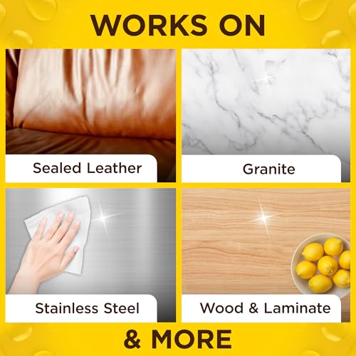Image of Pledge Expert Care Enhancing Wood Wipes, Lemon Scent, 24 Count
