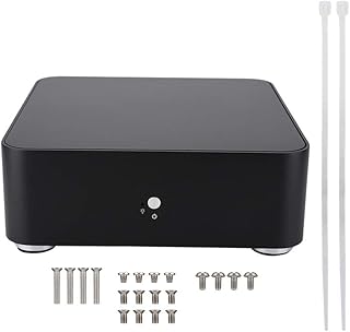 Capa para Computador Mini ITX, Capa de Liga de Alumínio HTPC, Capa para Computador Mini PC, para a Placa-mãe ITX (USB3.0)