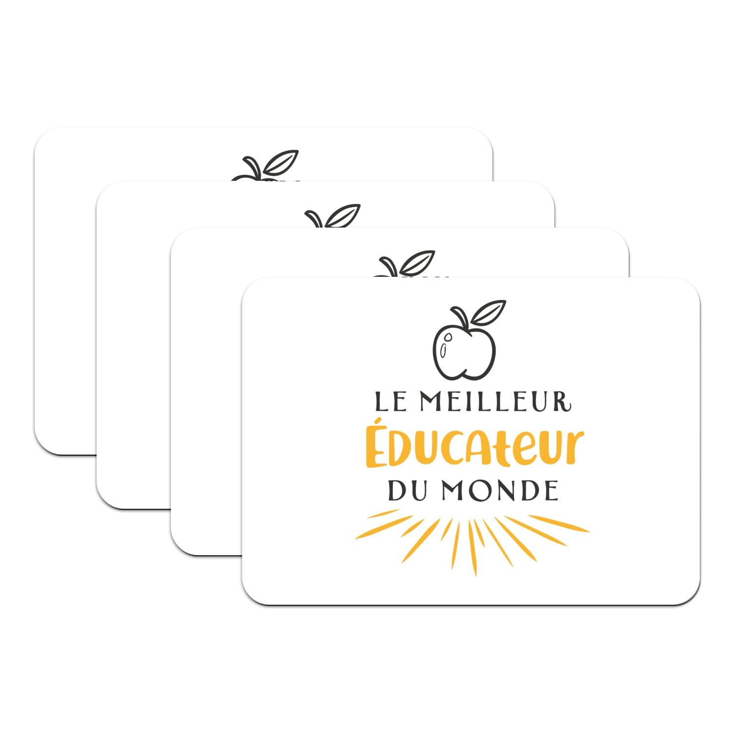Sets de table grand format pour la pause café d'un éducateur spécialisé