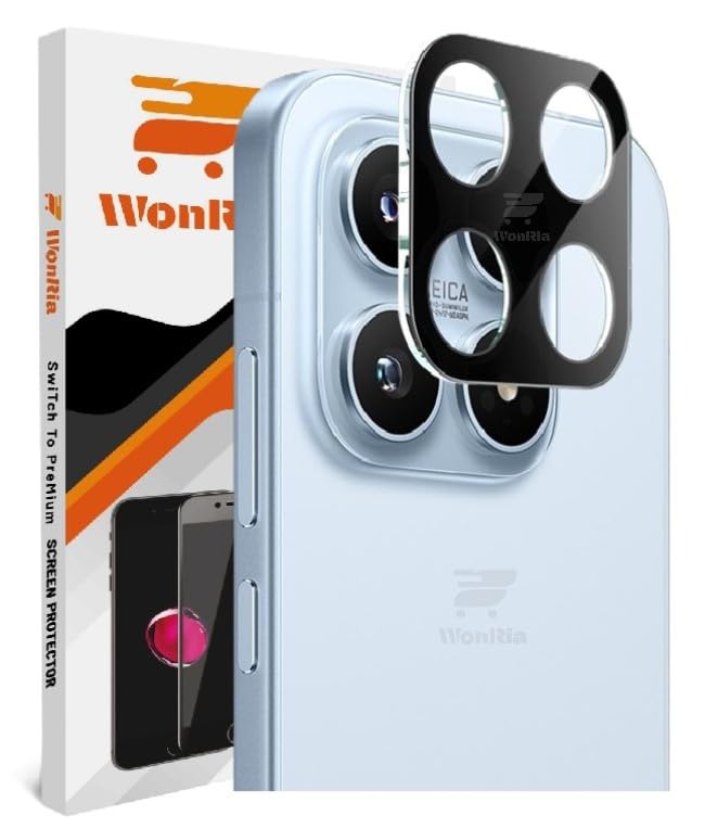 Image of WonRia Pack 1- Back Camera Lens Protector for Xiaomi Mi 17 5G Camera Glass Protector Guard [3D Premium] - Black