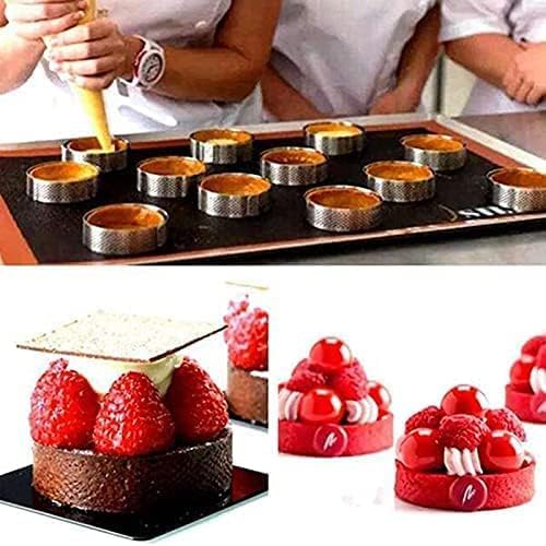 Set Di 10 Anelli Per Pasticceria In Acciaio Inox - Anelli Di 5 Cm Di Diametro Anelli Per Mousse Forati Stampi Per Torte E Dessert Adatti Per Torte Mousse Crostate Quiche 93052255