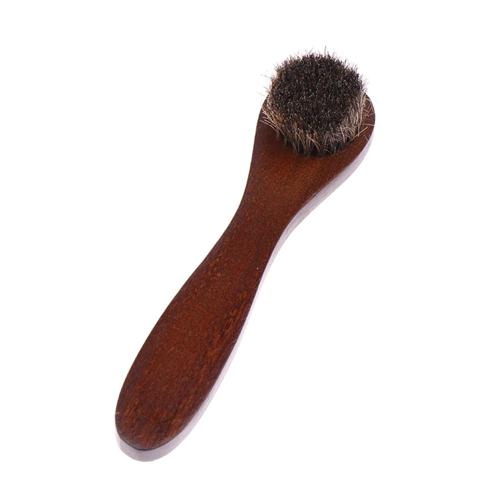 Horsehair brush Clean & Dust Durable Brush Long Wooden Handle Horsehair(Color 03)