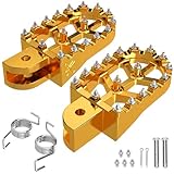 RZEOZU CNC Mini Bike breitere Fußrasten Ersatz für Baja Minibike Doodlebug DB30 97cc Motor Motorsportteile linke und rechte Fußstütze Pedal Gold