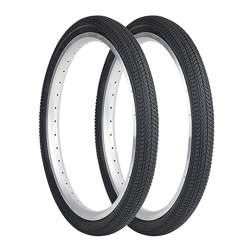 MEGHNA 2 x Fahrradreifen Laufradreifen 20x2.125 Reifen Schwarz