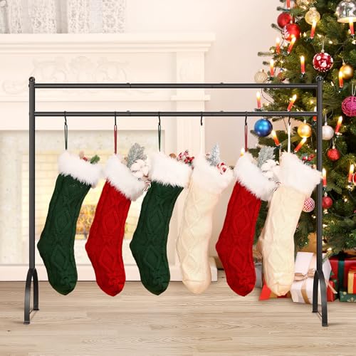 Christmas-Stocking-Holder-Stand-with-12-Hooks-42-L-x-11-W-x-35-H-Stocking-Hanger-Heavy-Duty-Freestanding-Christmas-Stocking-Holder-Stand-for-Floor-Decor-Hanger-Display-for-Home Christmas Stocking Holder Stand with 12 Hooks 42 L x 11 W x 35 H Stocking Hanger Heavy Duty Freestanding Christmas Stocking Holder Stand for Floor Decor Hanger Display for Home