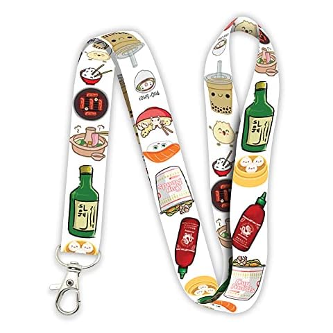 AkinaWay Asian Foodie Culture Premium Lanyard Cover