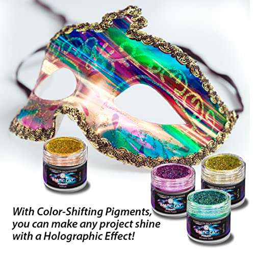 BALTIC DAY - Chameleon Mica Powder, 8 Jars of Color Shift Mica Set - Epoxy Resin Color Pigment - Chameleon Powder Glitter - Holographic Mica Powder for Resin - Image 4