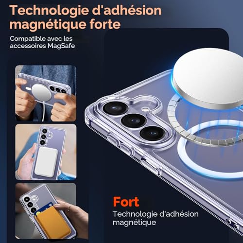 Coque Samsung Galaxy S26 5G compatible MagSafe ivoler silicone mat
