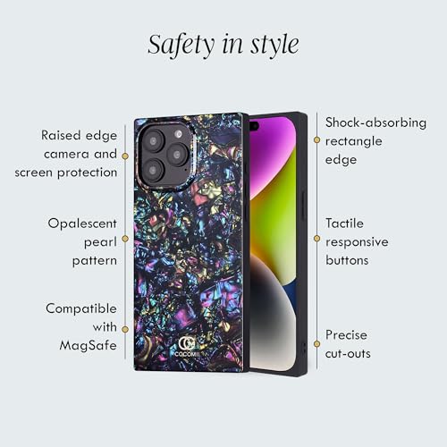 Image of COCOMII Rectangle for iPhone 15 Pro Max Case, Nebula Abalone Shell