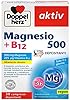 Magnesio 500 + Vitamina B12 | Compresse 2-Fasi Depot | Alta concentrazione | Supporto muscolare, energia e sistema nervoso | Vegan | Senza glutine e lattosio |1 compressa al giorno - Doppelherz