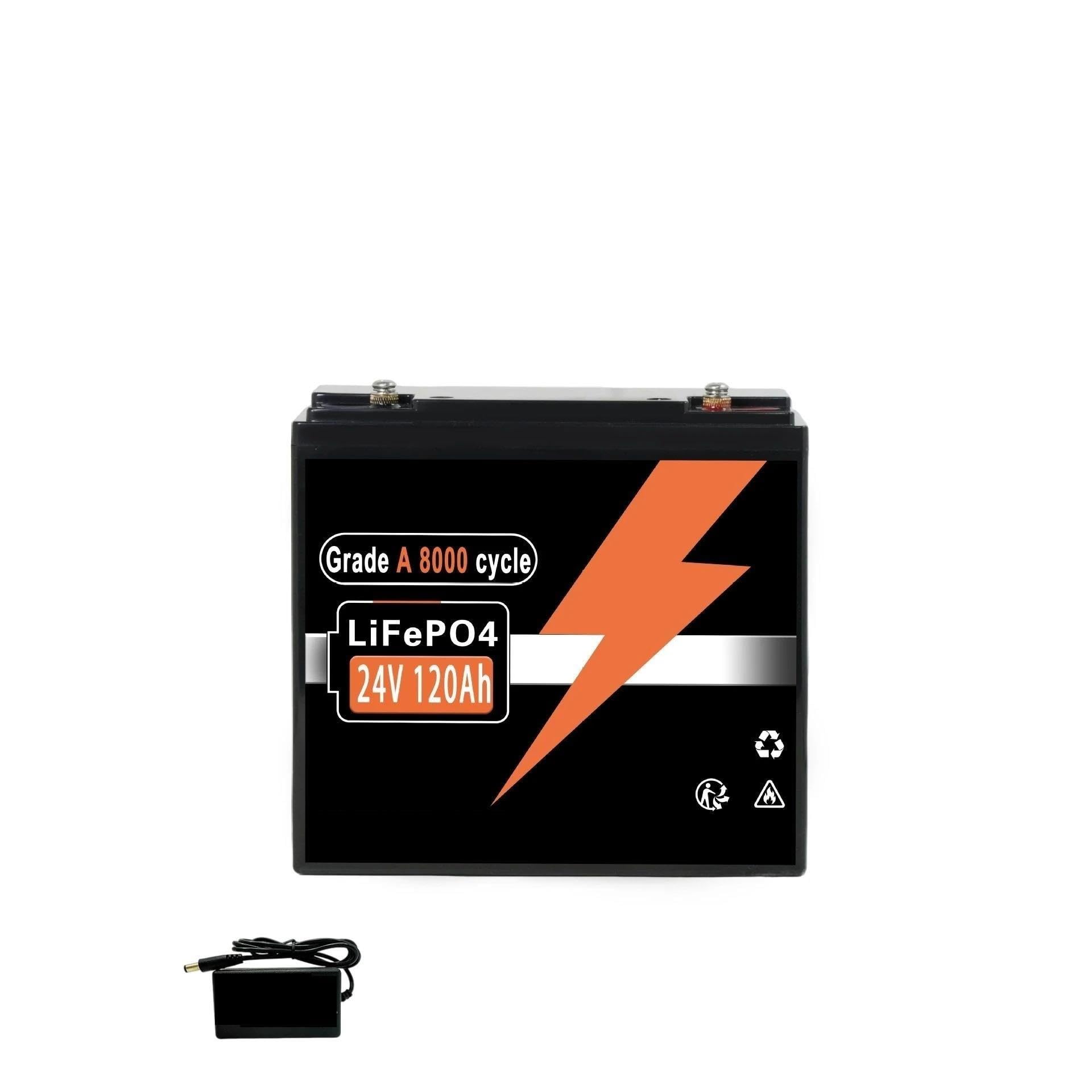 Batería LiFePO4 de 24 V incorporada 200 A BMS Recargable