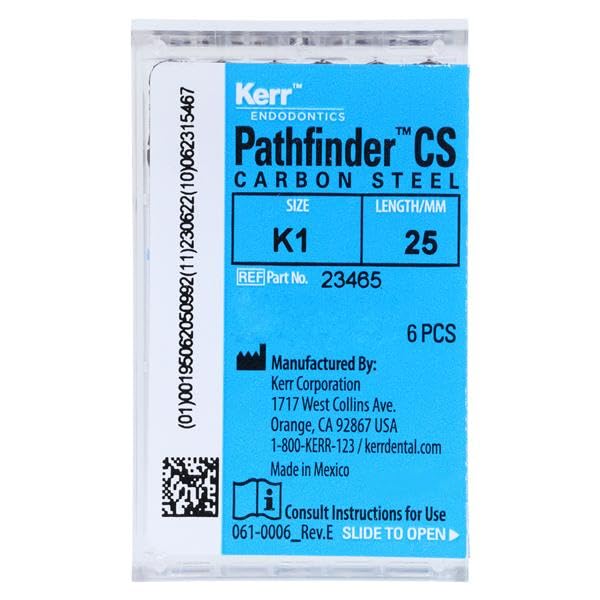 Kerr Dental 23465 Pathfinder CS 25mm K1 Dark Brown Carbon Steel 6/Bx