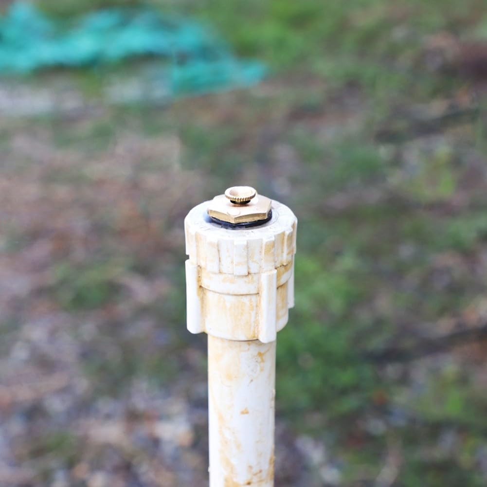 8 Stück Messing-Sprinklerdüsen mit 360 Grad verstellbarem Sprühnebel, geeignet für landwirtschaftliches Gemüse, Rasenbewässerung und industriellen Einsatz (20 Stück)