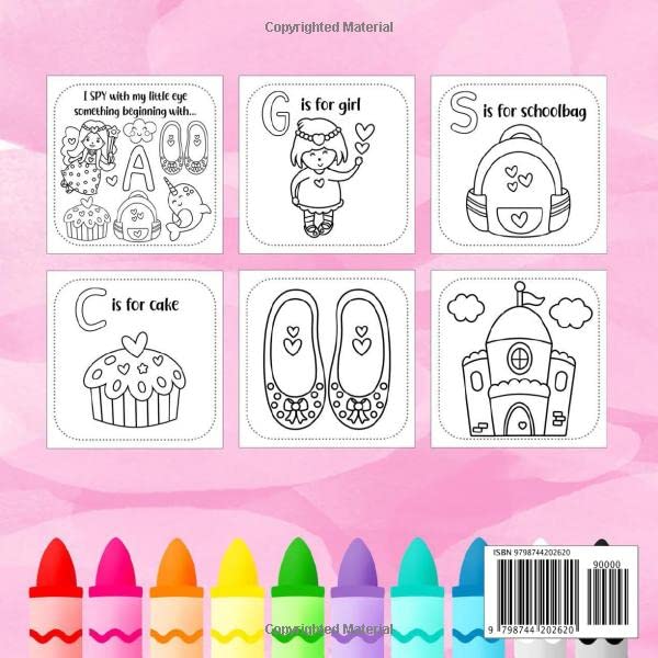I Spy With My Little Eye Everything: Book for Girls | A Fun Guessing Game Book for 2-5 Year Olds with Alphabet A-Z | A Fun Activity Coloring and Guessing Game for Kids, Toddlers and Kindergartners - Image 2