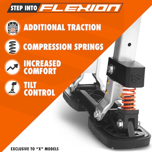 SurPro Double-Sided Drywall Stilts, Magnesium Base, 26” - 40” Height, QuadLock Contractor-Grade Stilts with Patented Flexion Foot System (S2X-M-2640) for Drywallers, Painters, Stilts Drywall