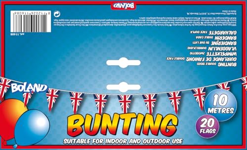 Boland Union Jack Bunting, 10 Metre, 30cm x 20cm Flag Size, Triangle, Great Britain Garland Banner, Coronation,Pub, BBQ - Image 3