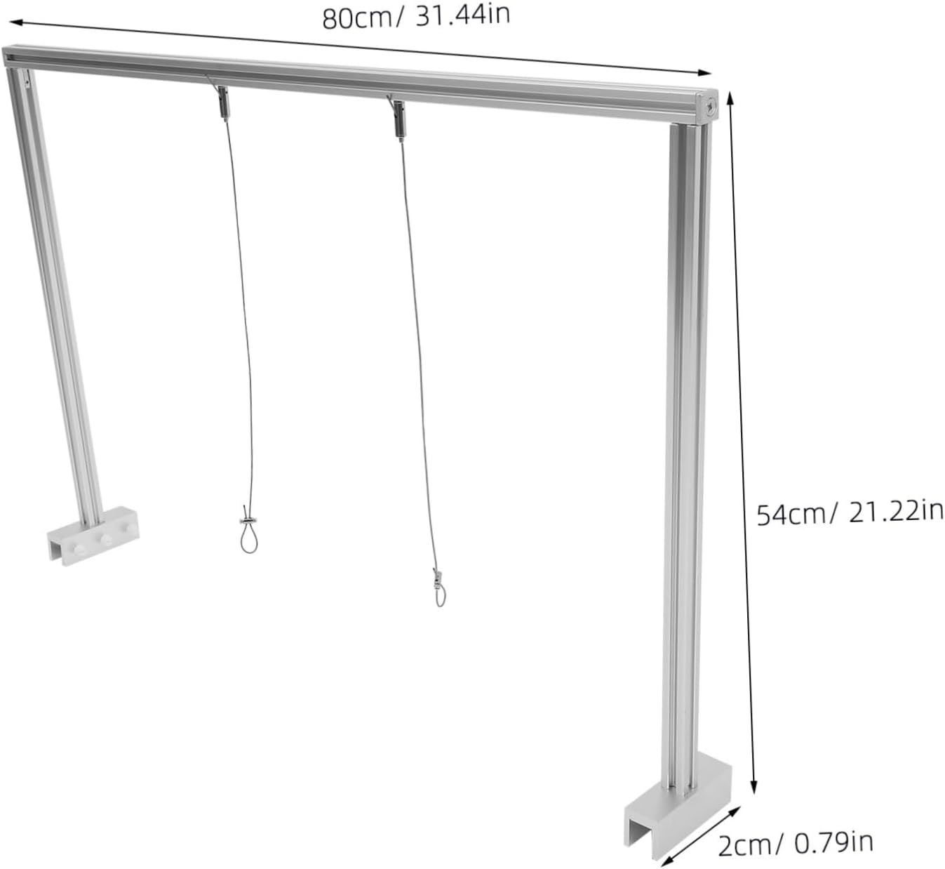 1set Aquarium Light Rack Aluminum Alloy Fish Tank Hanging Bracket Sturdy Structure for Easy Installation Fit for Aquatic Plants Strong Base Supports Heavy Lighting