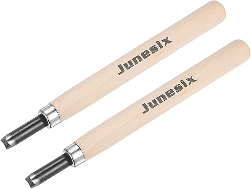 uxcell Cuchillo de tallado de madera, cinceles, acero al carbono 50# de 0.236 in, esculpir redondo grande para escultura de manualidades,