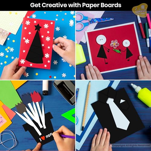 Image of Lakeer A3 Black Mounting Board (Z Black Colour) Pack of 5 Cardstock paper-600 GSM /1mm Thick (Size: 297mm X 420mm)