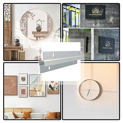 6 Pairs (12 pcs) Cleat Picture Hanger 6 inch French Cleat Hanger Heavy Duty Aluminum Z Bar Clips Wall Mount Photo, Frame, Mirror, Artwork