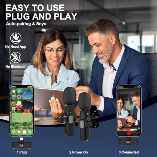 Image of DDLC K9 Wireless Collar Mic Comptable for Android Tablets DSLR Noise Reduction Type-C Lavalier Lapel Mike Shoots Youtubers Video Recording Facebook Live Stream Microphone Creator