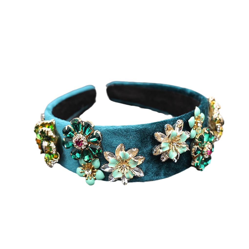 Damen Haarreifen Strass Blume Multicolor Stirnbänder Prom Reise Haarschmuck 5