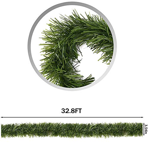Ccinee 33 Feet Christmas Garland Artificial Vine Soft Greenery Garland Decoration For Christmas Decor Holiday Wedding Decoration… #TOP2