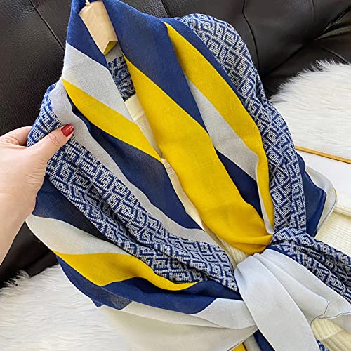 Cotton and Linen Hand Feel Scarfs for Women, Long Shawl, Lightweight and Soft, Suitable for All Season3