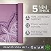 Gaiam Yoga Mat Premium Print Non Slip Exercise & Fitness Mat for All Types of Yoga, Pilates & Floor Workouts, Violet Blush Point, 5mm (05-64034)
