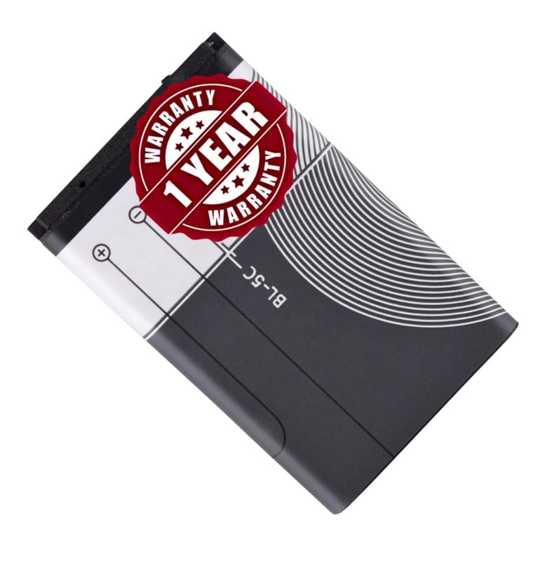 Image of Original BL-5C Battery Compatible for Nokia 2610 Battery - (1020mAh) - 1 Year Warranty MC4