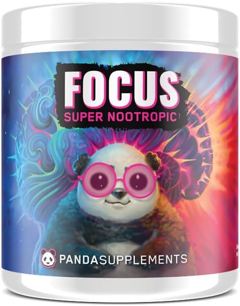 Underground Bio Labs Panda Supps Focus Super Nootropic 3.0, Energy, Clarity, Mood,Creativity,Vision, 300MG Alpha GPC,1.5G L-Tyrosine, Lions Mane, AstraGin™ (30 Servings) (Pink Lemonade 3.0)