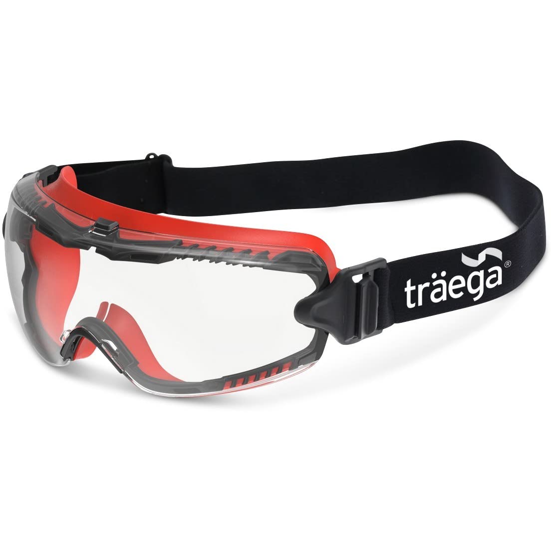 Traega Conza Clear Comfort Schutzbrille mit indirekter Belüftung, mit Gurt, Anti-Beschlag, kratzfest, transparent, 6 Stück