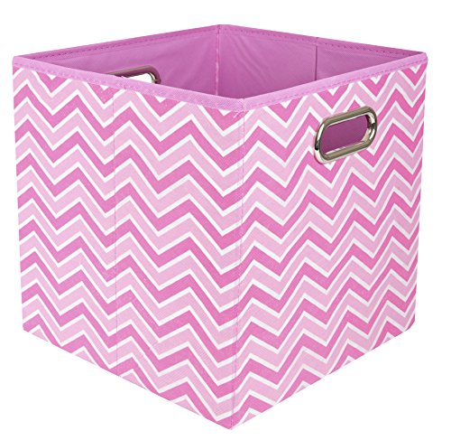 Modern Littles Rose Zig Zag Folding Storage Bin, Pink