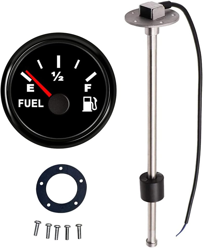 Marine Fuel Level Gauge for Boat Vehicle SUV Aftermarket Fuel Gauge 240-33 ohm Bundle Fuel Sending Unit 6" (240-33 ohms) for Boat Car Truck