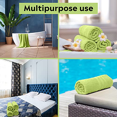 Pgt Brands 6 Pack Bath Towels, 100% Cotton, 550 Gsm, 28 X 54 Inch, Absorbent & Plush (Multi Color, 6) #TOP3