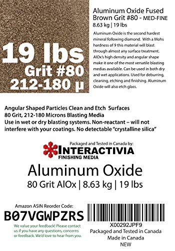 #180 Aluminum Oxide - 19 LBS - Very Fine Sand Blasting Abrasive Media for Blasting Cabinet or Blasting Guns. - Thumbnail 2