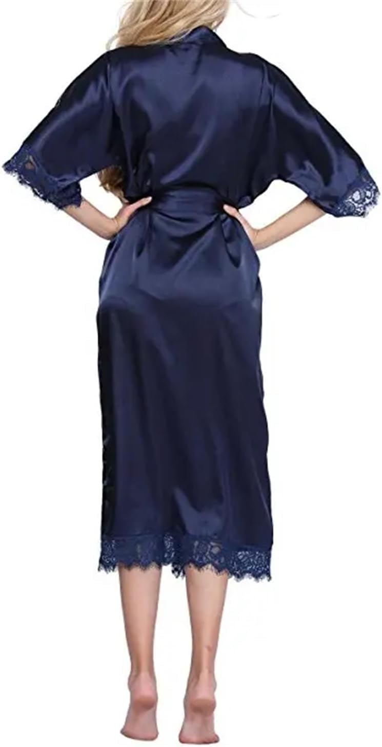 Women Rayon Robe Sexy Long Lingerie Sleepwear Kimono Yukata Nightgown