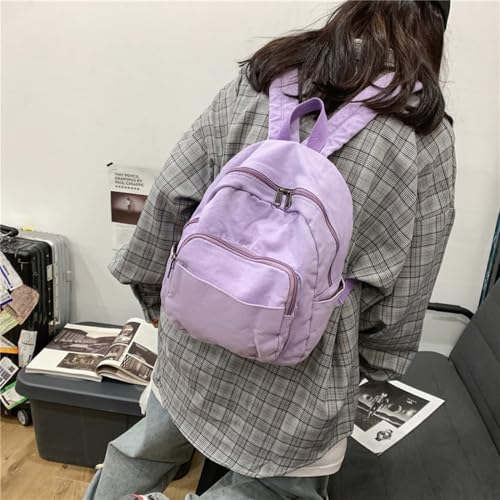 Image of MaxxCloud Vintage Denim Laptop Backpack Casual Canvas Daypack Handbag Purse Lightweight Rucksack Shoulder Bag
