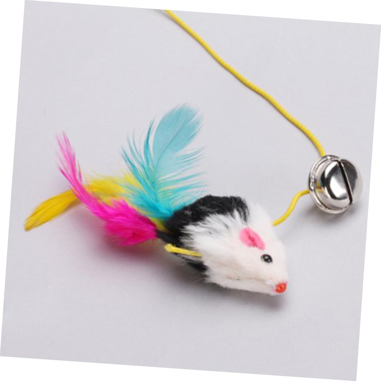 FOMIYES Canne à Pêche pour Chat Interactive Souris en Fourrure