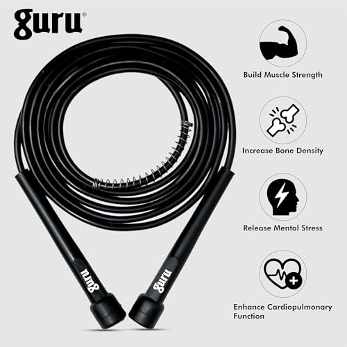 Image of GURU Skipping Rope, Adjustable Jumping Rope For Men & Women & For Kids Ideal For Gym /Exercise Rope For Workout