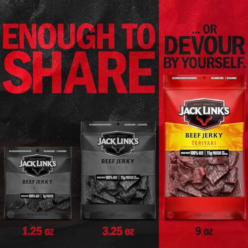 Jack Link's Teriyaki Beef Jerky - (2 Pack) 9 oz Bag - Ready to Eat Protein Snacks - 11g Protein per Serving - Made with 100% Real Beef - image 7