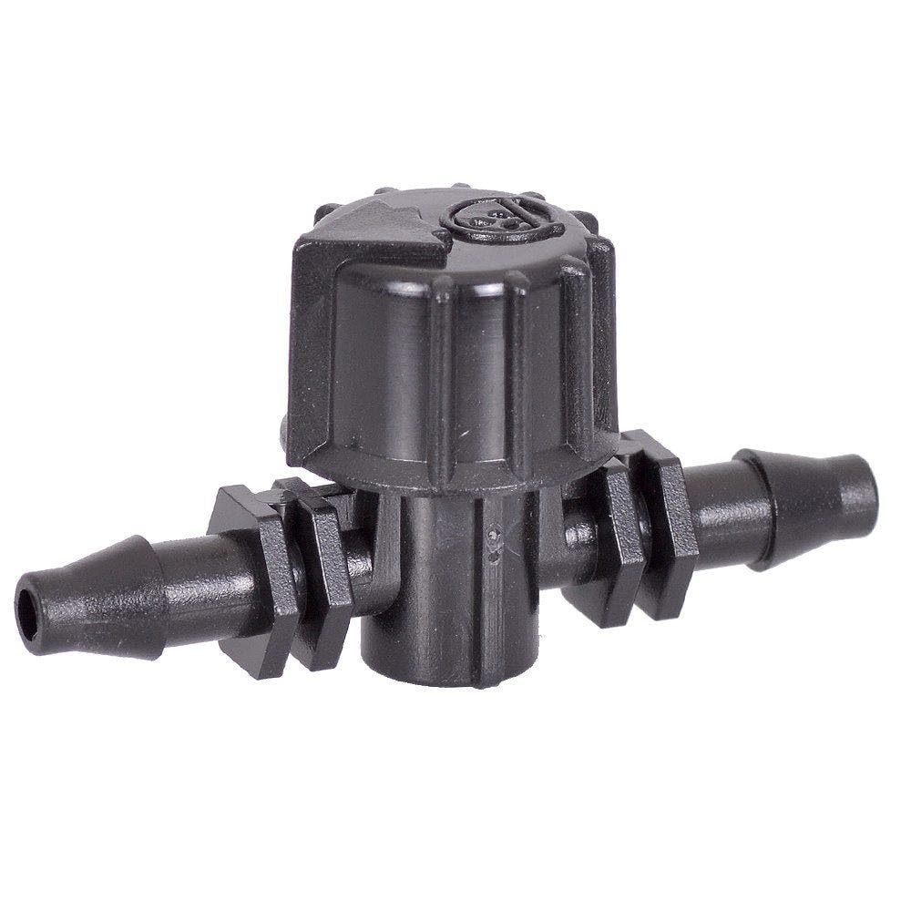Hydrosure Black Barbed Vari-Flow Valve - 4Mm - Pack Of 5