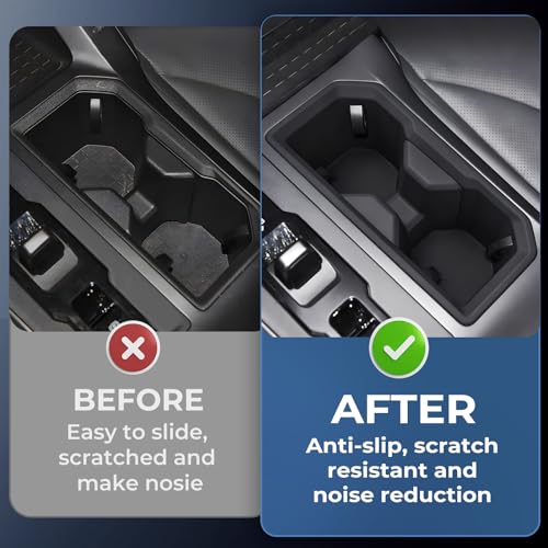 Image of Cup Holder Inserts for Toyota RAV4 2026, Interior Accessories Center Console Cup Holders Covers Protector for 2026 RAV 4, Black