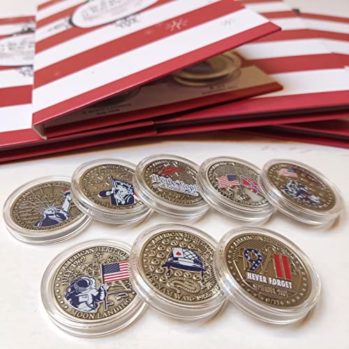 Us Coin Collection - 8 Rare Coins Of American Heritage - Collectible Coins - Coins For Collectors - Collectible Coin Sets - Connect To The Us History #TOP2