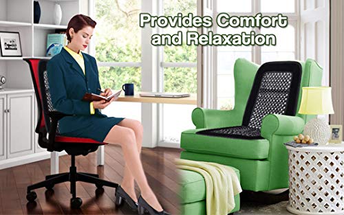 Image of Ultra Comfort Massage Cool Car Velvet Bead Seat Cushion for Swift