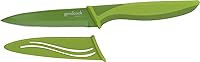 GoodCook 4-Inch Nonstick Paring Knife with Sheath - Sharp High-Carbon Steel Blade for Precision Peeling & Slicing