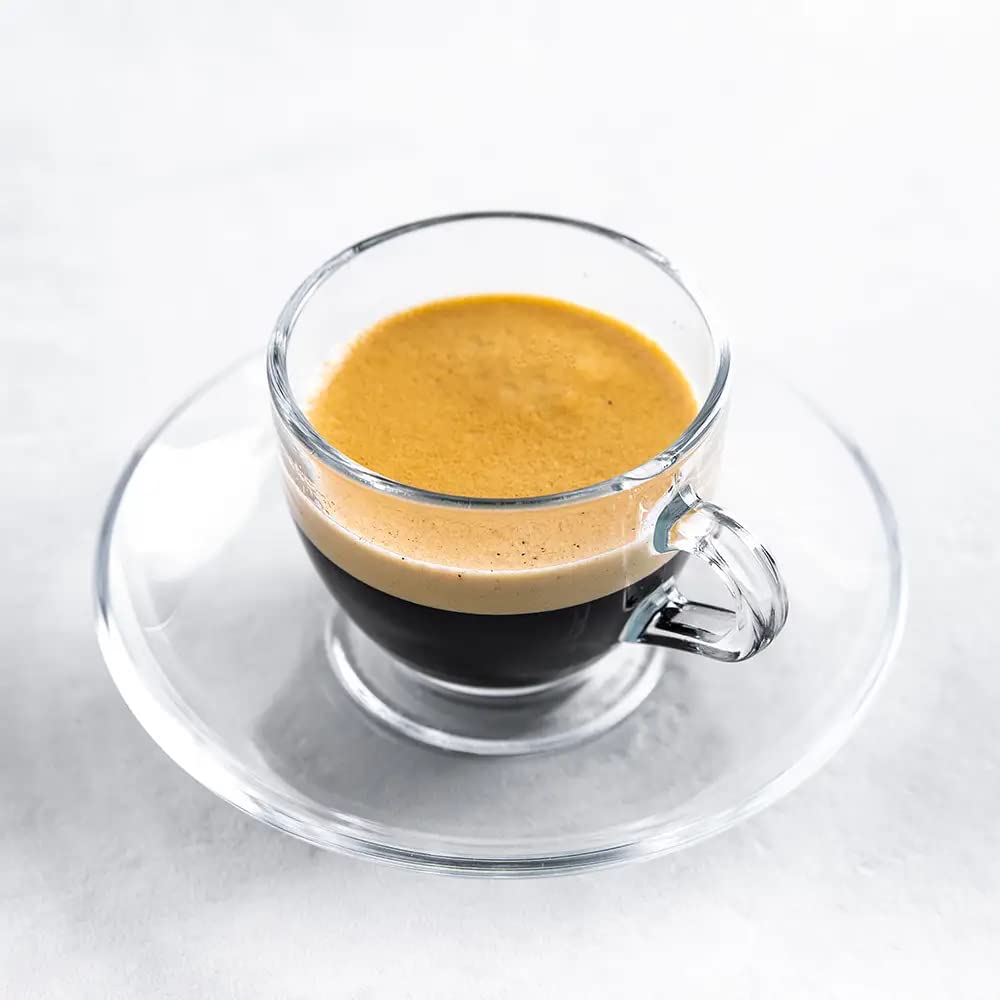 Pasabahce - 12 pezzi set con 6 tazzine per espresso e 6 piattini Basic (max. 80 ml)